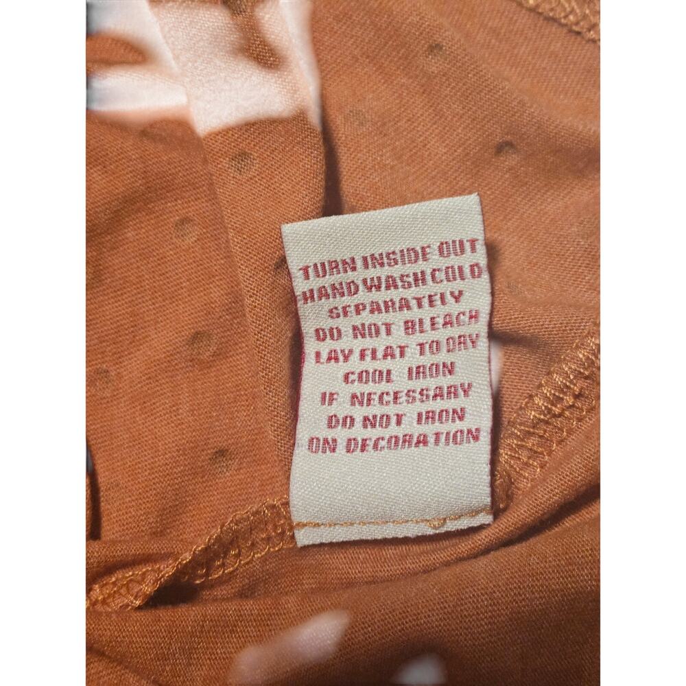 Women's Reba Bling Blouse Burnt Orange Color Size M - Picture 5 of 7